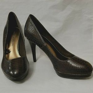 NWT Christian Siriano Faux Snakeskin